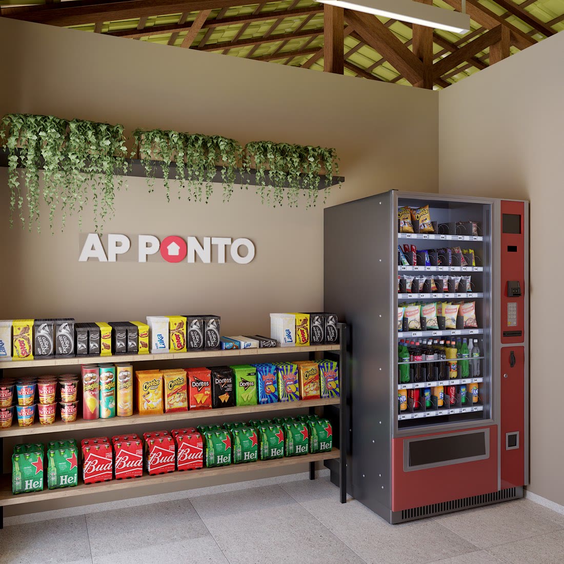 Perspectiva ilustrativa — Mini Mercado
